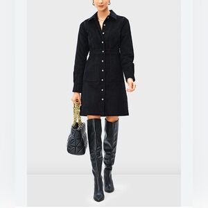 Monterey Bay Vintage Suede-Look Western Long Sleeve Dress | Size 10 | USA Made